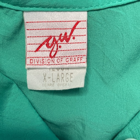 Vintage Division of Graff, womens, XL, teal windbreaker - Picture 2 of 4